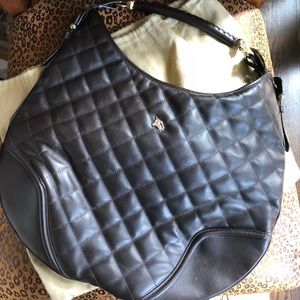 Burberry Hoxton large brown quilted leather hobo